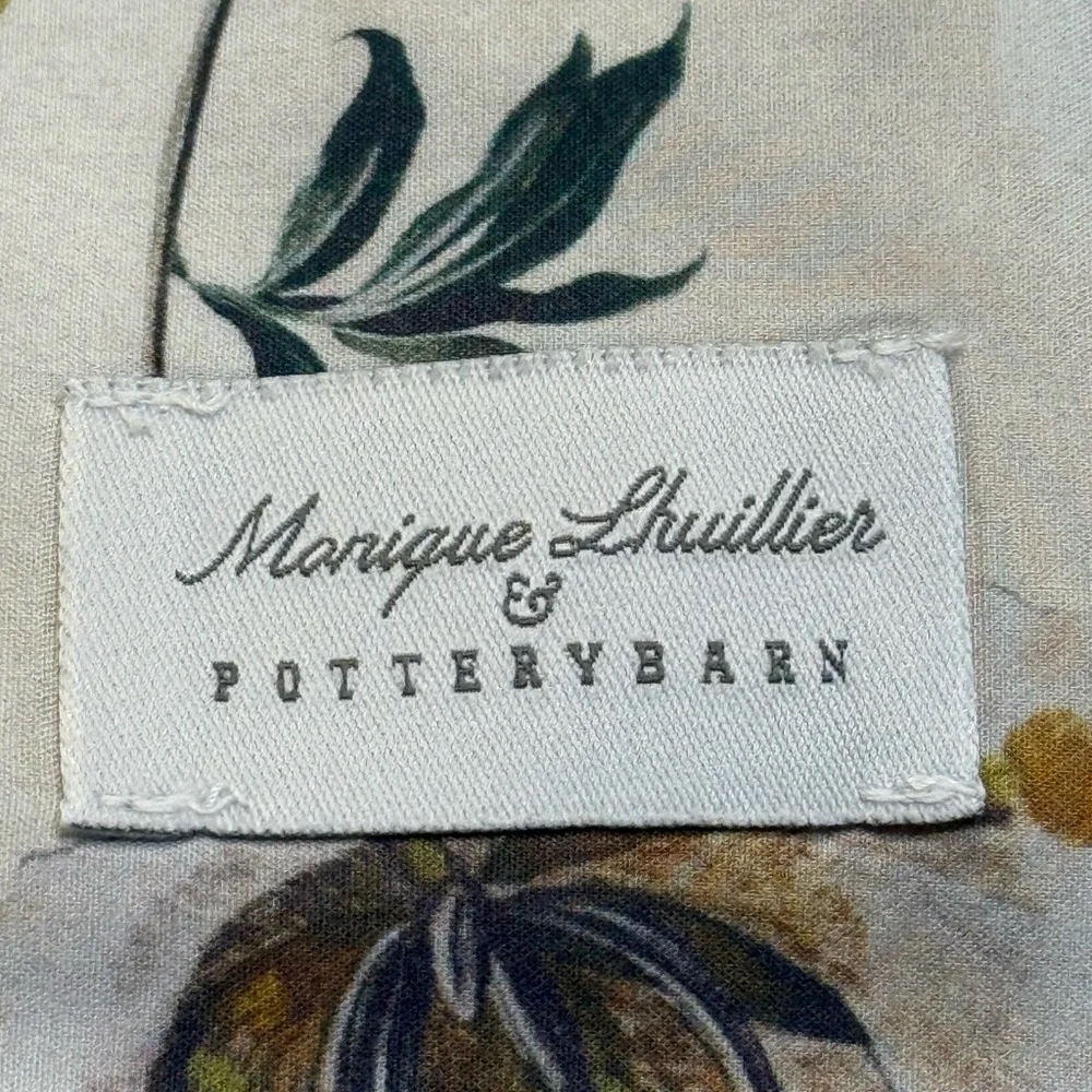 Pottery Barn Monique Lhuillier Tuileries Organic Duvet Cover Set Full/Qu…